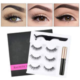 3 Pairs Magnetic Eyelash With Magnetic Liquid Eyeliner &amp; Tweezer Eyelash image 1