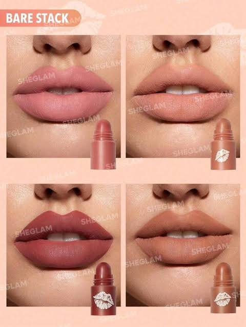 Sheglam Mega Lip Stacks - Nude-Bare Stack image