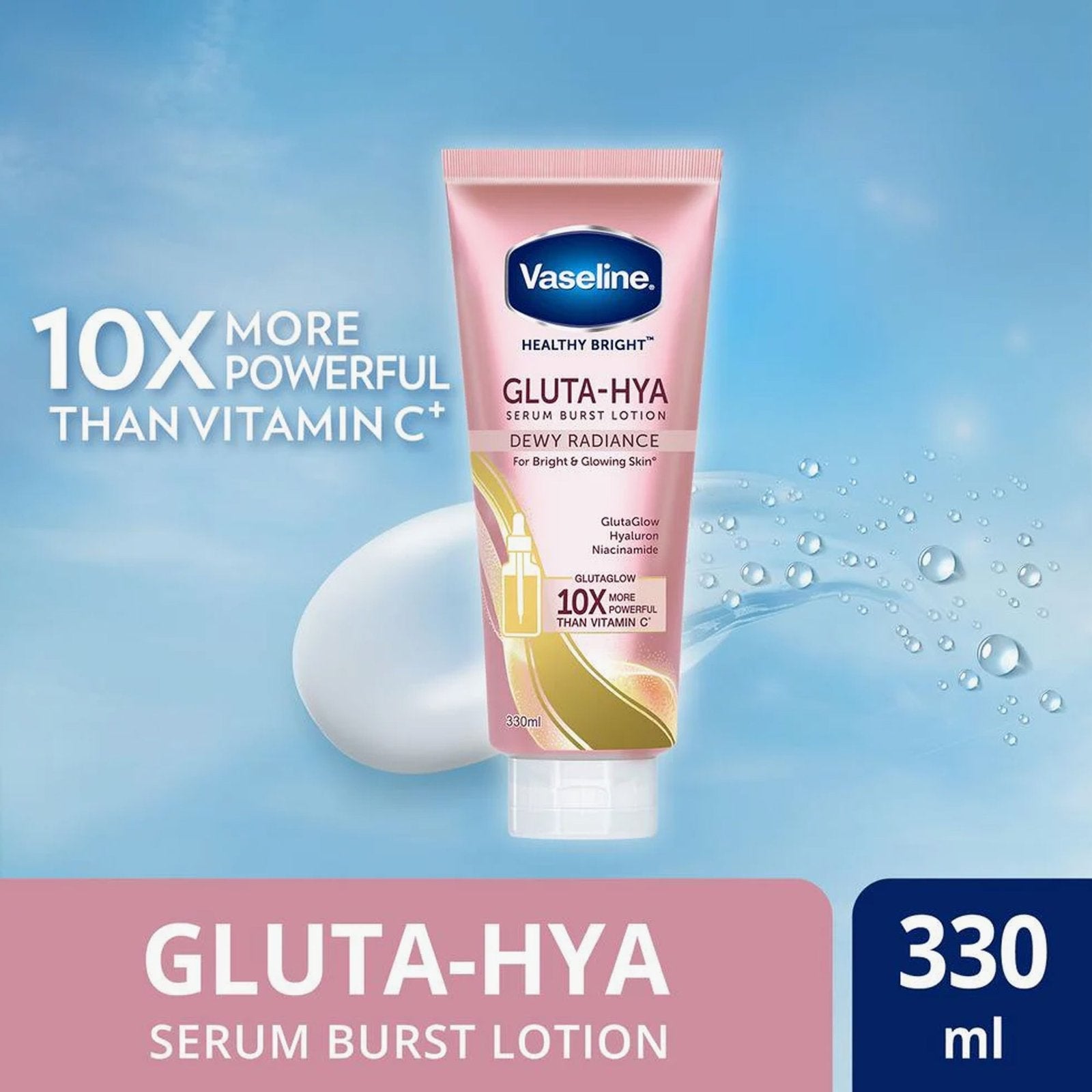 Vaseline Gluta-Hya Serum Burst Lotion Dewy Radiance 300ml image 1