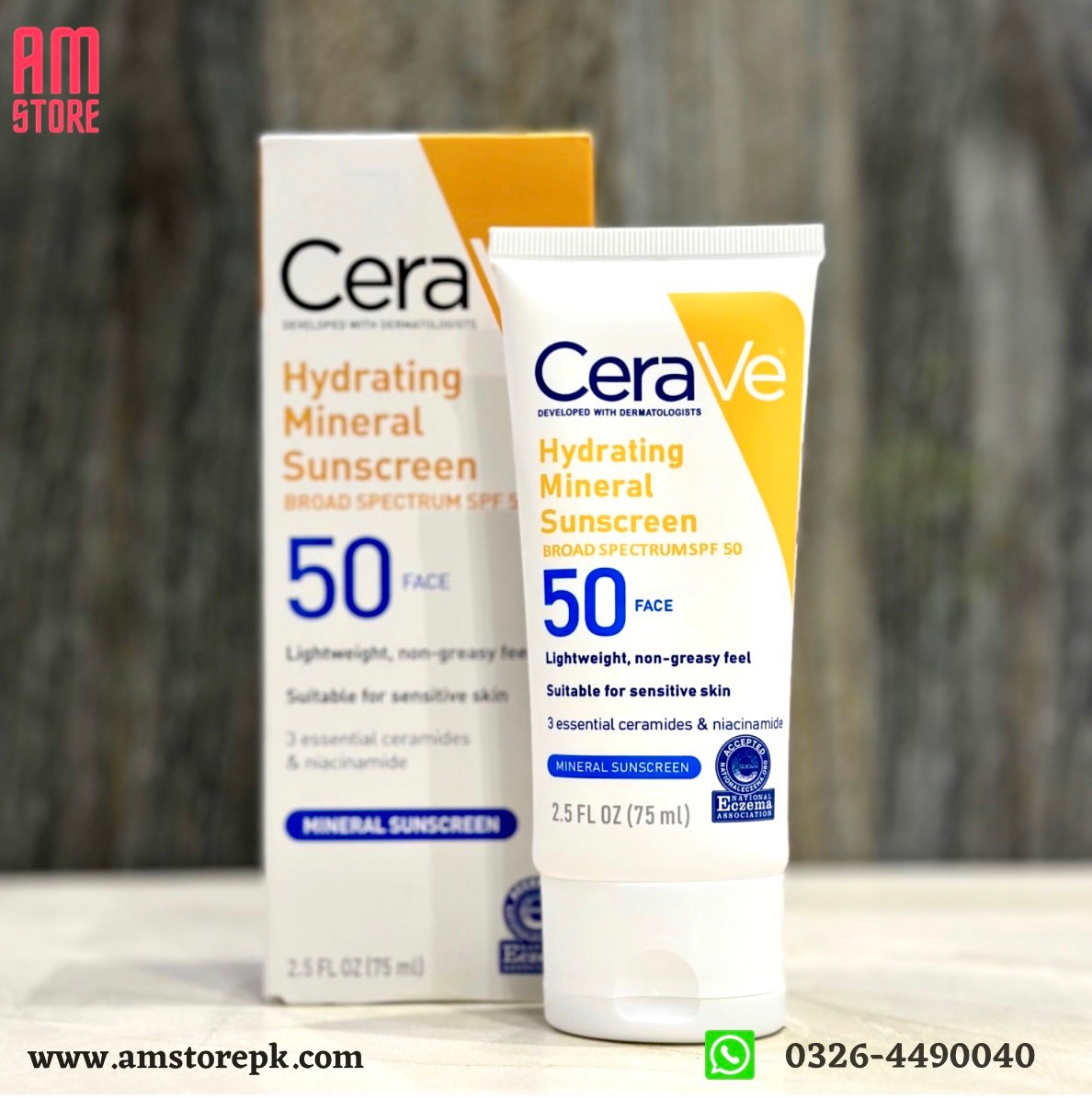 Cerave Hydrating Mineral Sunscreen SPF50 75 ml ( Original Factory Leftover ) image 1