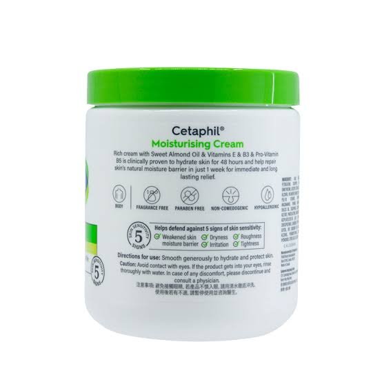 Cetaphil Moisturising Cream , Sensitive Skin, Dry to Very Dry (550gm) image 1
