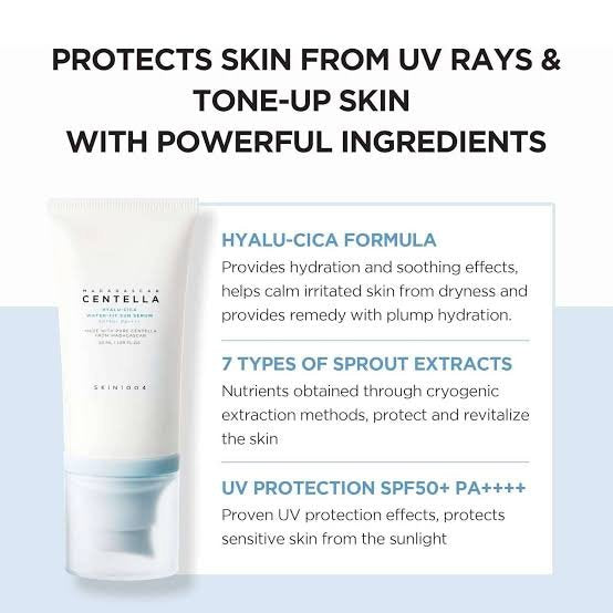 Centella SKIN 1004 MADAGASCARA - Hyalu-Cica Water-Fit Sunscreen SPF 50+- 50ML Korea image 1