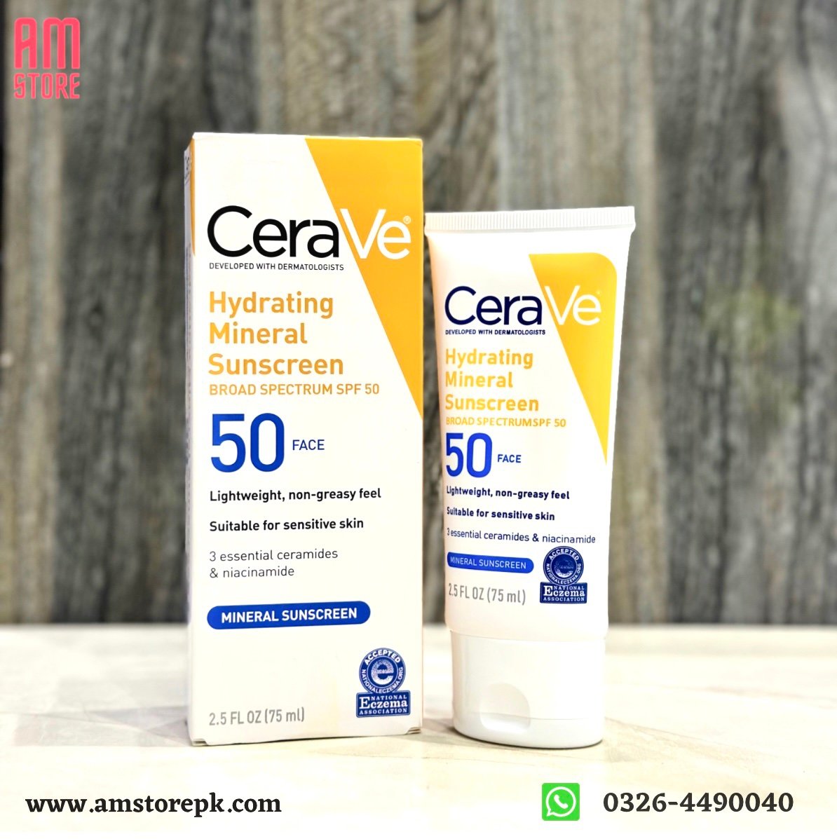Cerave Hydrating Mineral Sunscreen SPF50 75 ml ( Original Factory Leftover ) image 0