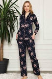 Cotton Floral Print Short Sleeve Shirt and Pajama Set image 2