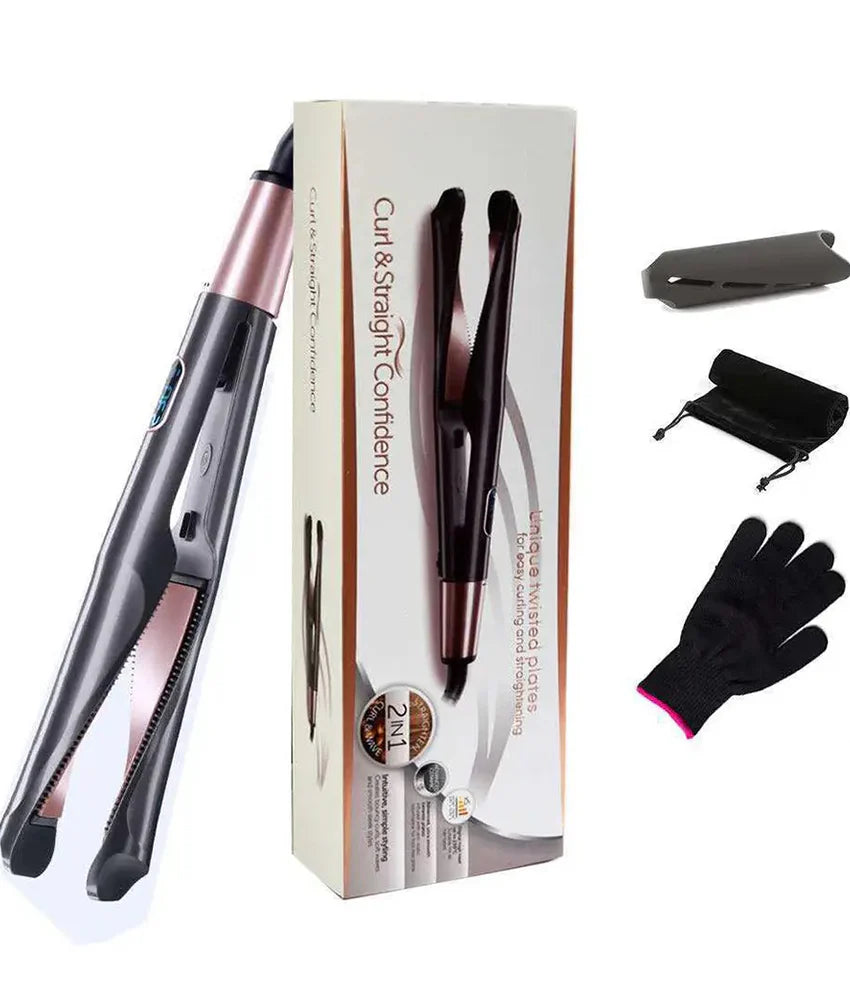 Unique Twisted Plate 2 in 1 Hair Curling image 4