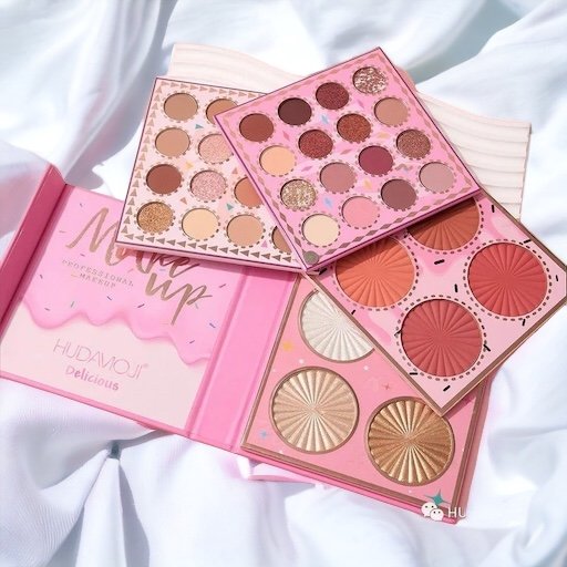 Hudamoji 4in1 Delicious Highlighter Blush And Eyeshadow Palette image 0