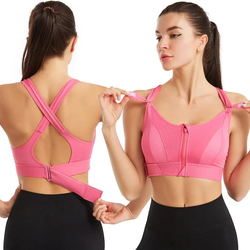 Front Zipper Best Selling Sports Casual or Gym Bra ( Free Size )