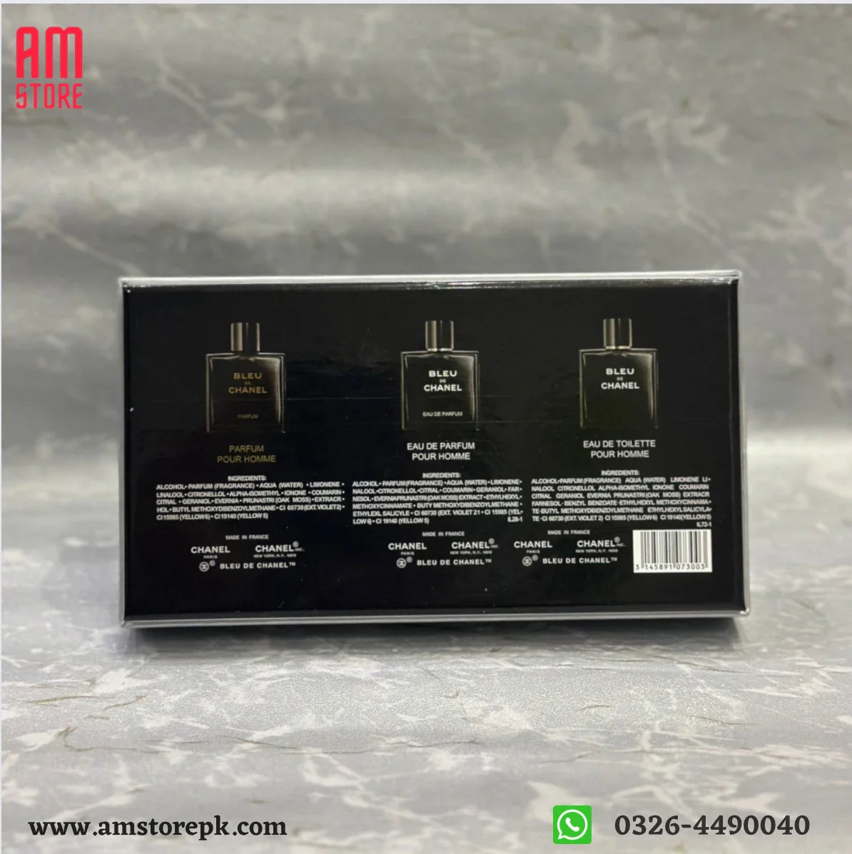 BLEU DE CHANEL PARIS Perfume Set 3 Pcs image 1