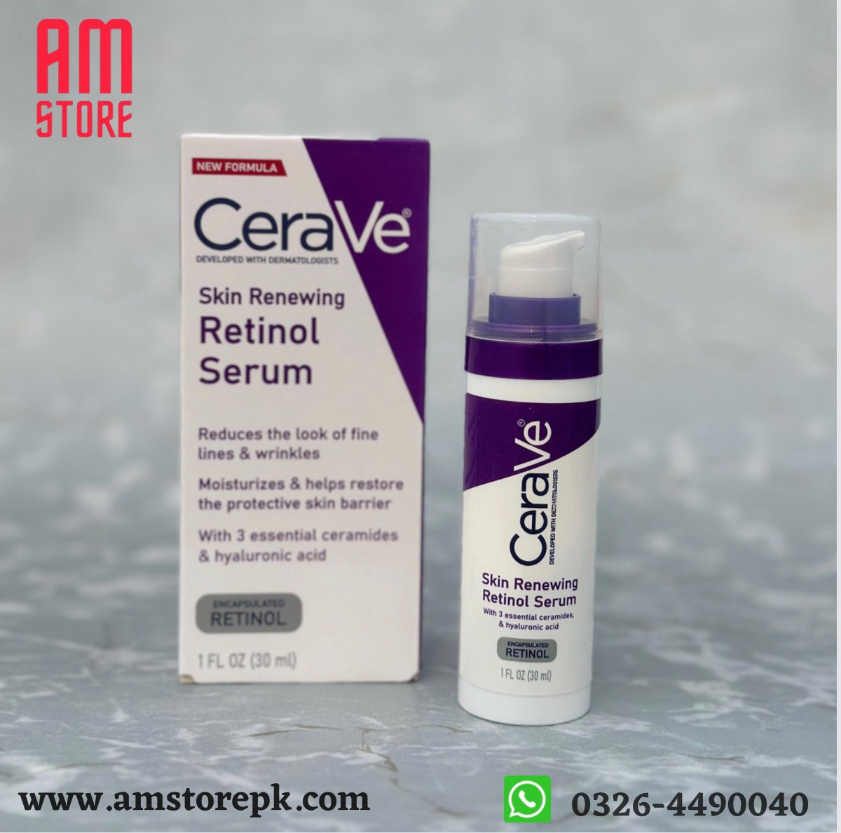 CERAVE Skin Renewing Retinol Serum (Original Factory Leftover Stock) image 0