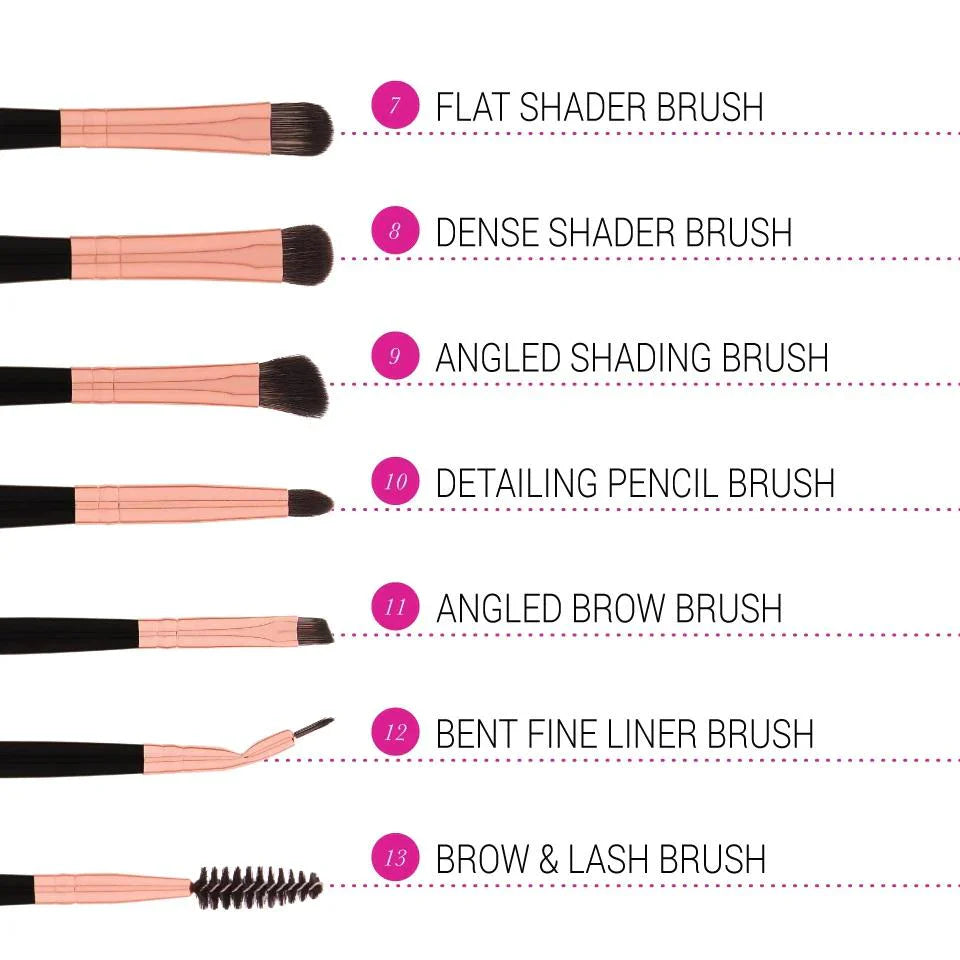 BH Signature Rose Gold 13 Piece Brush Set with Holder image 1