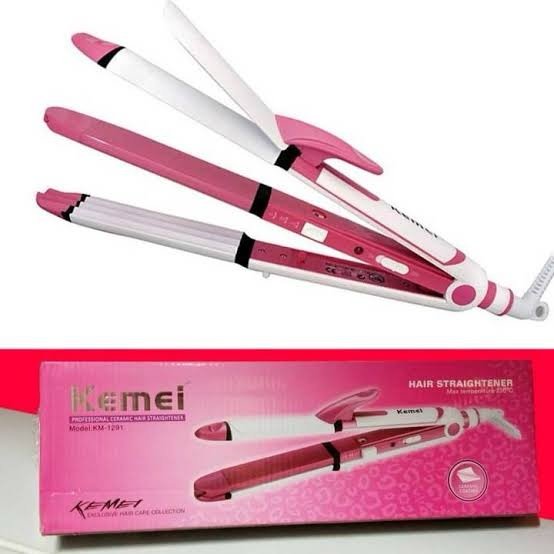 Hair Straightener and Curler, 3-in-1 Ceramic Hair Curling Iron &amp; Hair Straighteners &amp; Crimper Hair Styler Tools Flat Iron with Worldwide Dual Voltage 100~240V image 2
