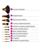BH Cosmetics Dot Collection 11 Pcs Brush Set - White image 3