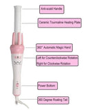 Automatic Hair Curler Spin 360° Rotating Hair Styling Roller Auto Wavy Iron 30s Instant Ceramic Heat Wand image 3