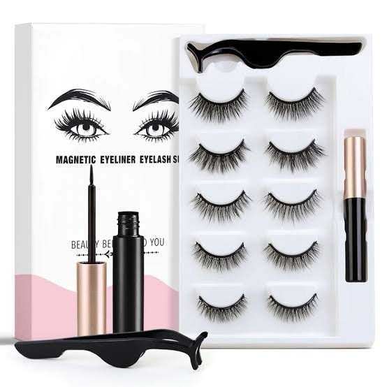 5 Pairs/set 3D Magnetic Eyelashes 3D Mink Lashes Magnetic Eye pen Handmade Lashes Natural False Lashes image 0