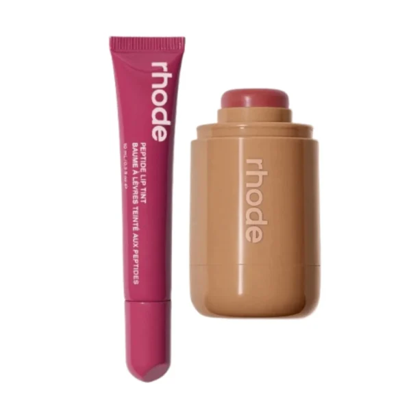 RHODE | sleepy girl Pocket Blush & raspberry jelly Peptide Lip Tint Duo