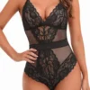 Lace Bodysuit Sexy Lingerie Naughty Pajamas V Neck