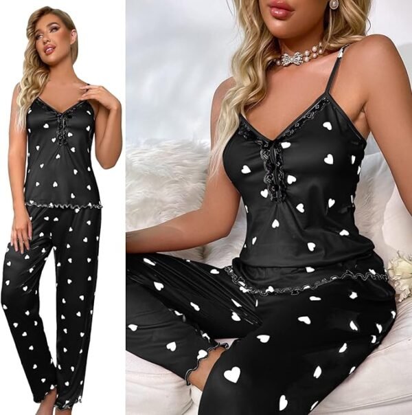 Nightdress Elegant Pajamas Women Long Cotton Pajamas Women Silk Satin