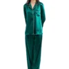 Florea- Silk PJ Set - Green